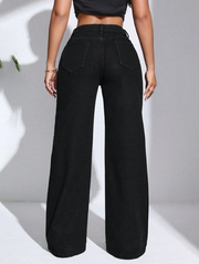 Women High Rise Denim Jeans(Size32)(Colorblack)