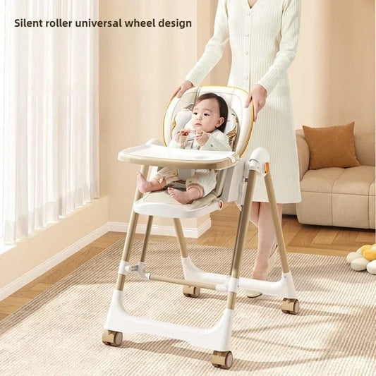 Foldable Children's Dining Chair 2 in 1 Baby Rocking Swing Growing Children's Dining Chair Suitable for 0-6 Years Old EU Stock
