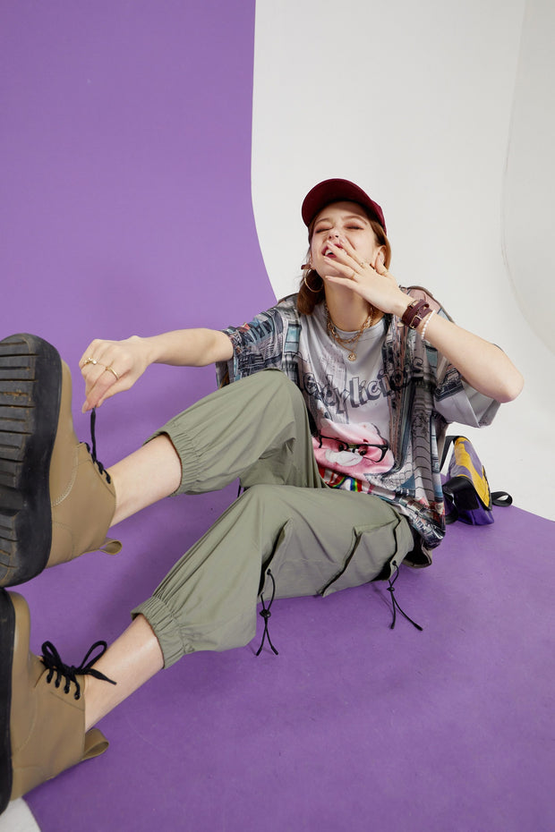 Solid High Waist Straight Casual Women Safari Pants Summer ELF