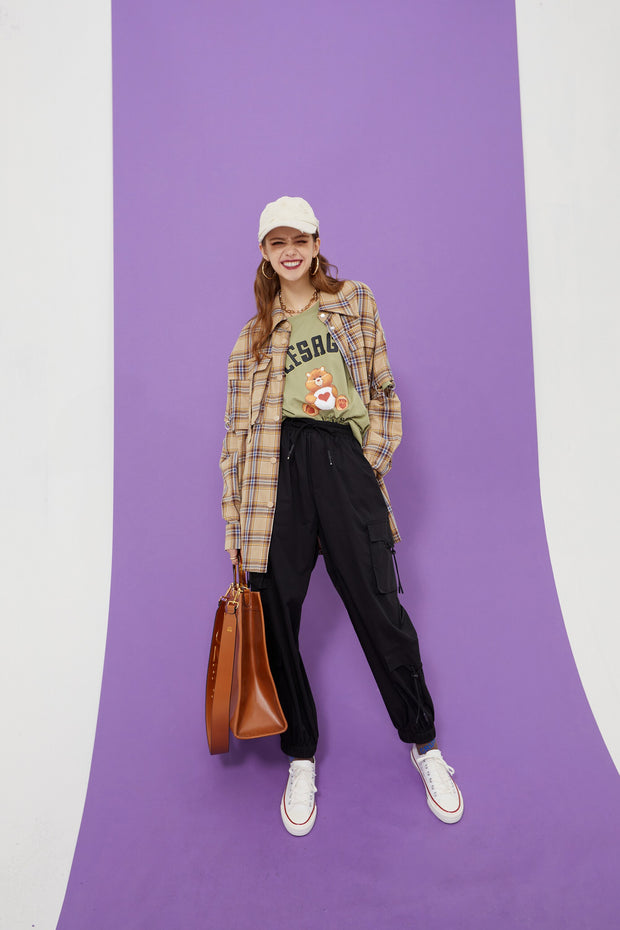 Solid High Waist Straight Casual Women Safari Pants Summer ELF