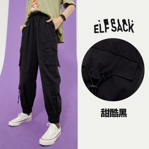 Solid High Waist Straight Casual Women Safari Pants Summer ELF